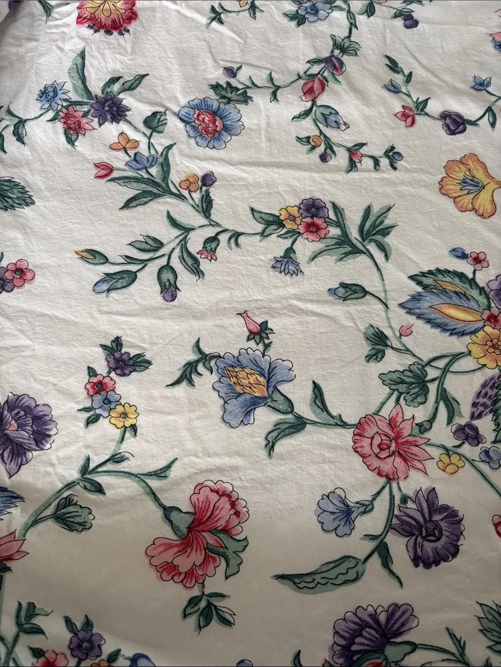 Vintage Laura Ashley Twin Fitted Bed Sheet Floral 80s 90s